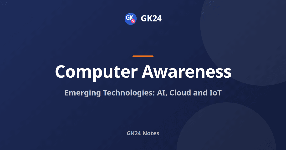Emerging Technologies: AI, Cloud, IoT and Blockchain — GK24 title card