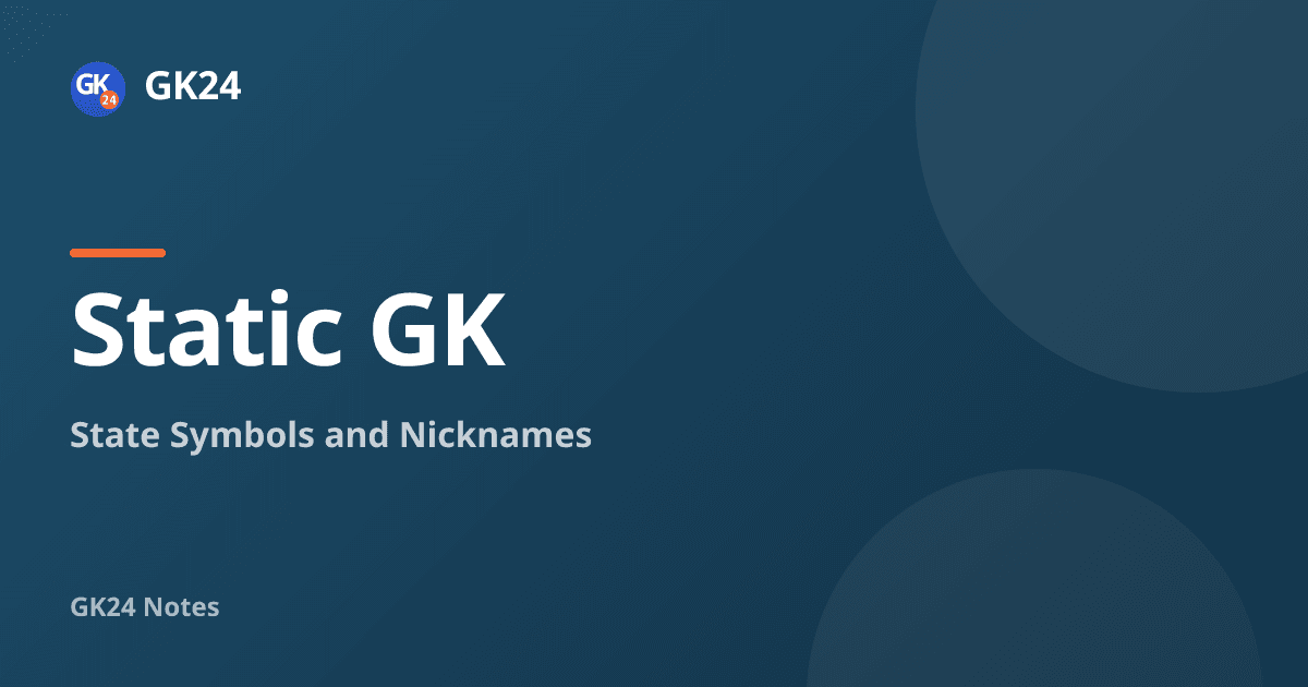 State Symbols and Nicknames of Indian Cities and States — GK24 title card