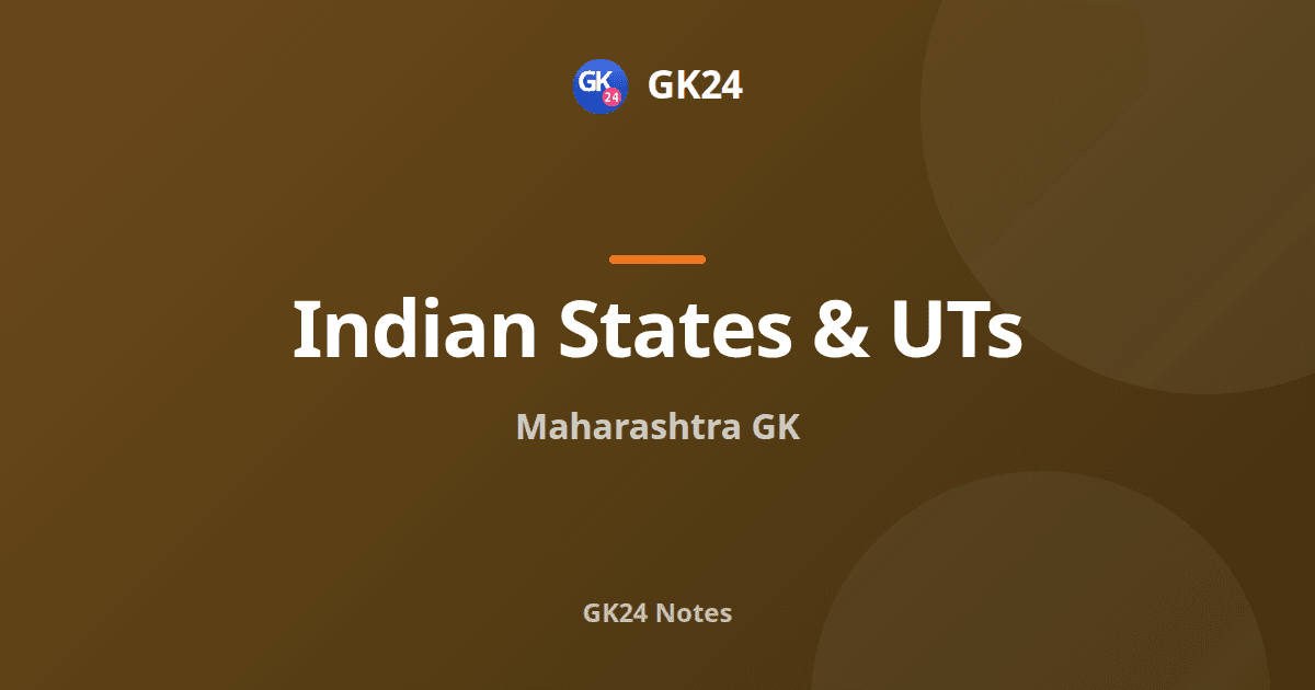 Maharashtra GK: Districts, Rivers, Forts and Exam Facts — GK24 title card