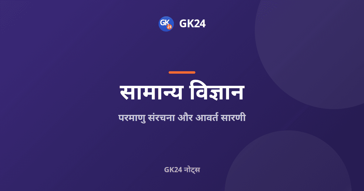 परमाणु संरचना और आवर्त सारणी: मॉडल और प्रवृत्तियाँ — GK24 title card