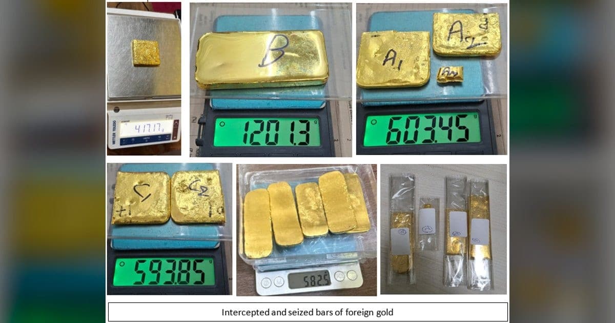 DRI Seizes 6.61 kg Smuggled Gold Worth Rs 10.36 Crore, 11 Held