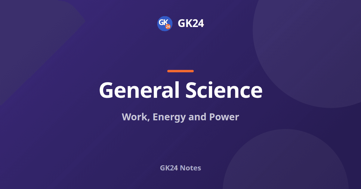 Work, Energy and Power: Formulas, Units and Conversions — GK24 title card