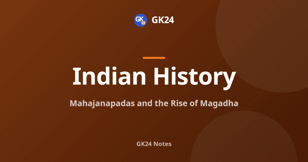 Mahajanapadas and Rise of Magadha: Capitals and Dynasties — GK24 title card