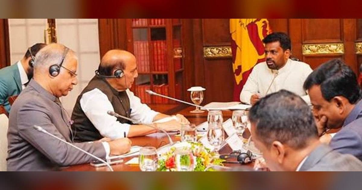 राजनाथ सिंह कोलंबो में, भारत-श्रीलंका ने दो रक्षा समझौते किए
