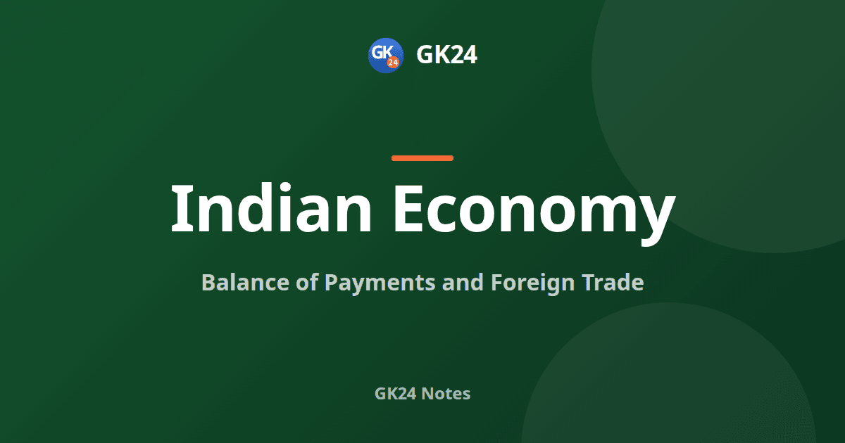 Balance of Payments and Foreign Trade: Key Concepts — GK24 title card