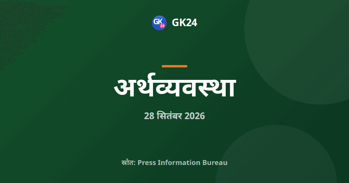 अगस्त 2026 में औद्योगिक उत्पादन सूचकांक 8.0 प्रतिशत बढ़ा — GK24 title card