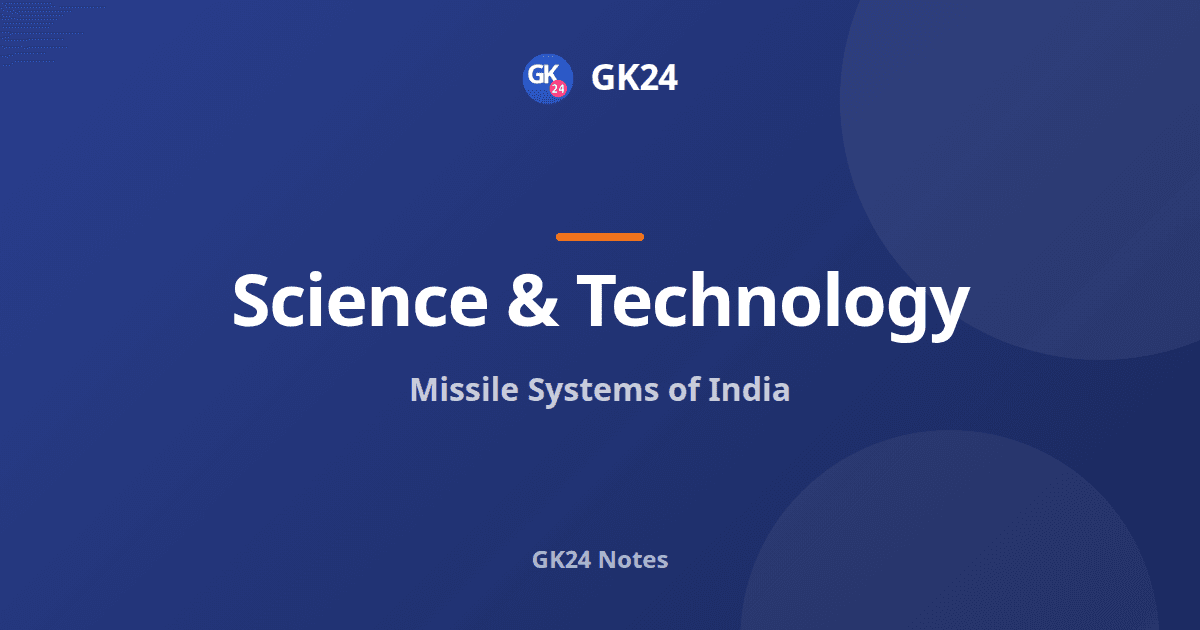 Missile Systems of India: Agni, BrahMos and IGMDP — GK24 title card