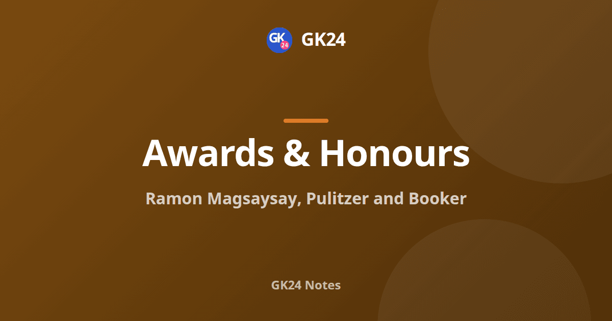 Ramon Magsaysay, Pulitzer and Booker: Indian Winners — GK24 title card