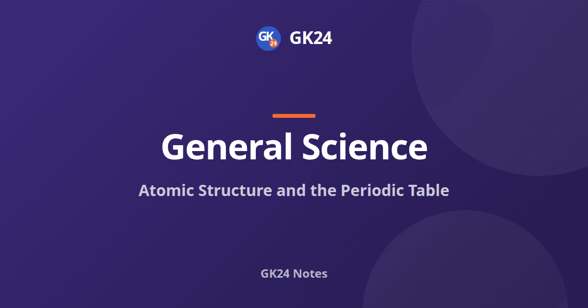 Atomic Structure and Periodic Table: Models and Trends — GK24 title card