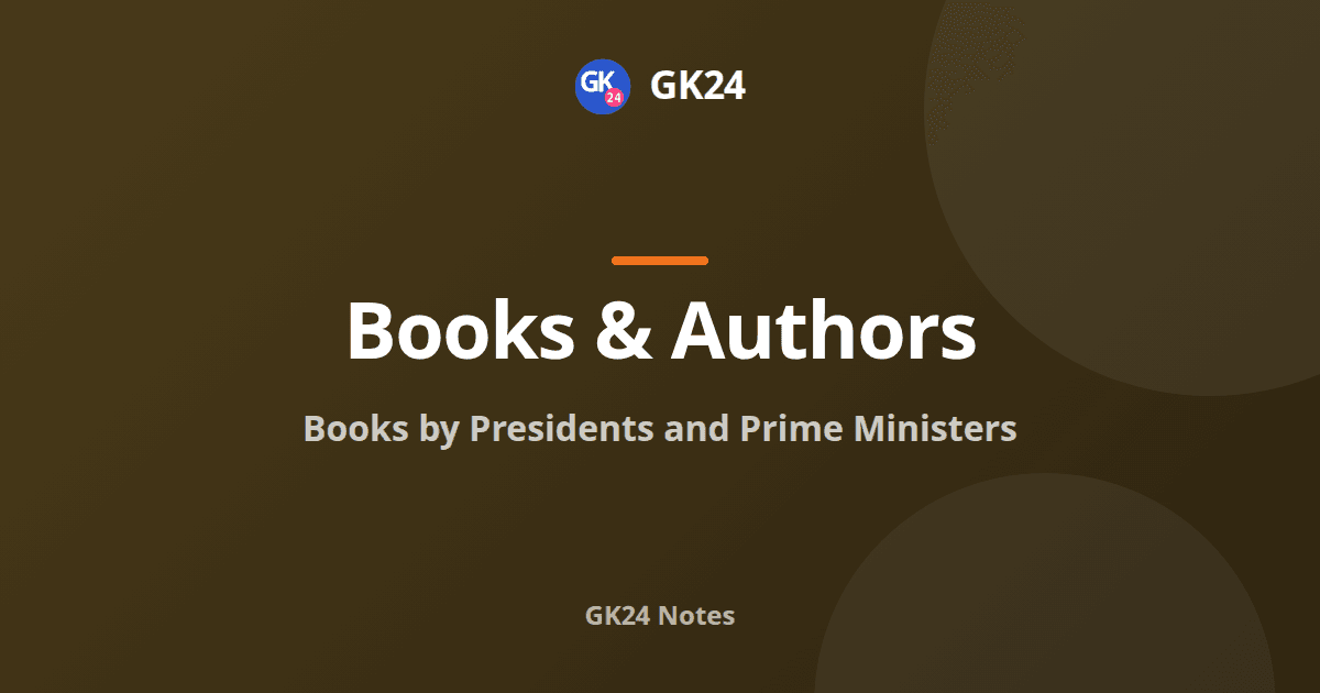 Books by Presidents and Prime Ministers of India — GK24 title card