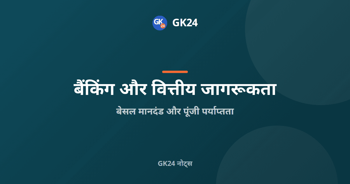 बेसल मानदंड और पूंजी पर्याप्तता: स्तंभ और अनुपात — GK24 title card