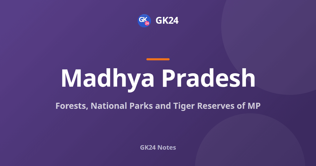 MP Forests, National Parks and Tiger Reserves: Notes — GK24 title card