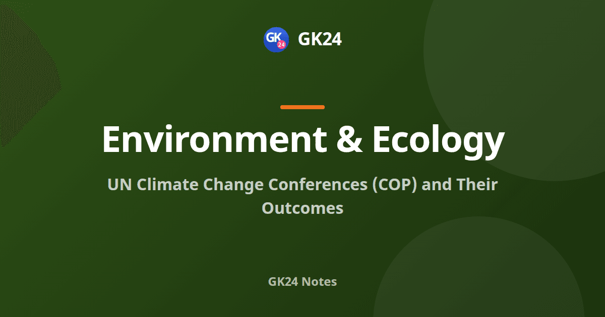 UN Climate Change Conferences: COP Venues and Outcomes — GK24 title card