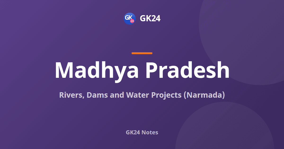 Narmada and MP Rivers: Dams and Water Projects — GK24 title card