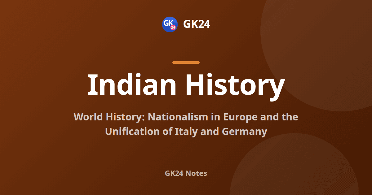 Unification of Italy and Germany: Nationalism in Europe — GK24 title card