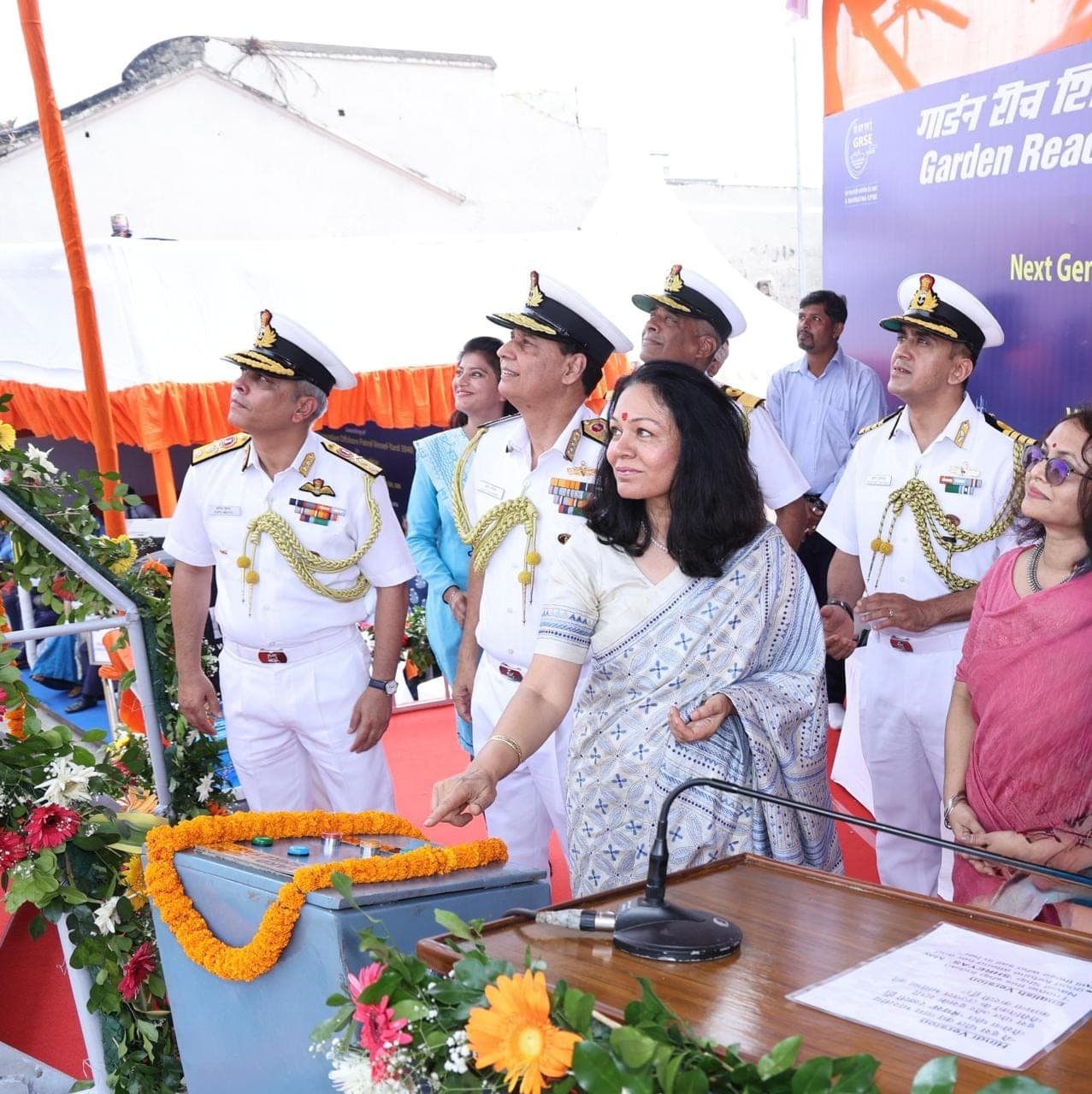Navy's Next Generation OPV Shreyas Launched at GRSE Kolkata