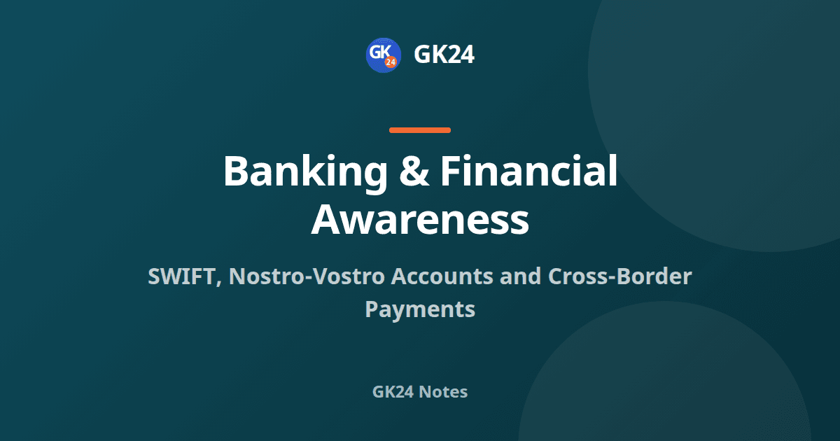 SWIFT, Nostro-Vostro Accounts and Cross-Border Payments — GK24 title card