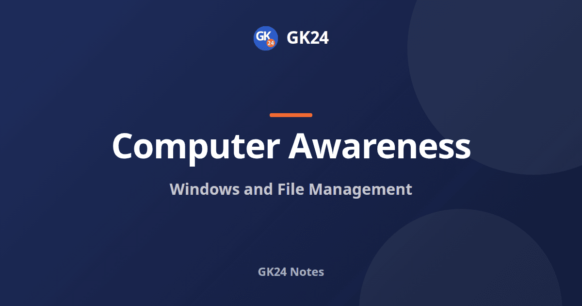 Windows and File Management: Shortcuts, NTFS and Recycle Bin — GK24 title card