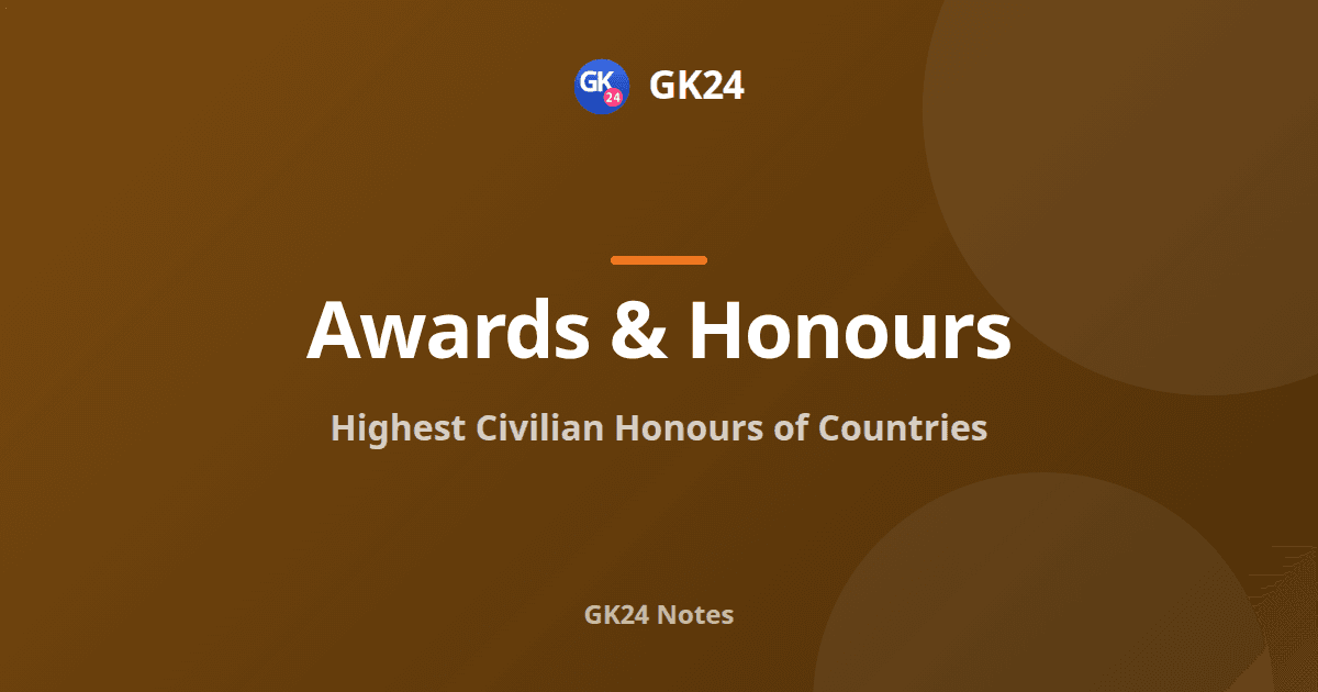 Highest Civilian Honours of Countries: Awards and Facts — GK24 title card