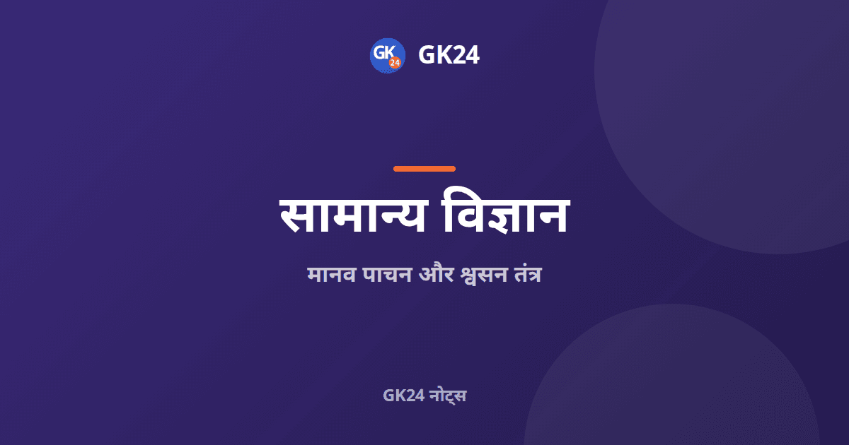 मानव पाचन और श्वसन तंत्र: अंग, ग्रंथियां और एंजाइम — GK24 title card