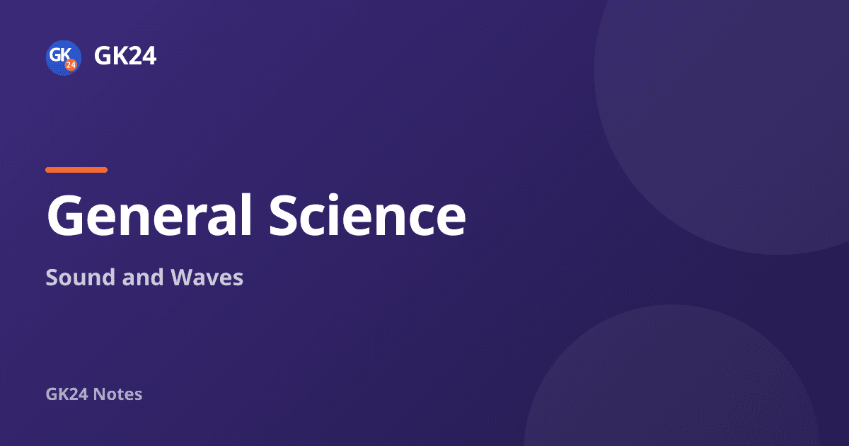 Sound and Waves: Properties, Speed and PYQs — GK24 title card