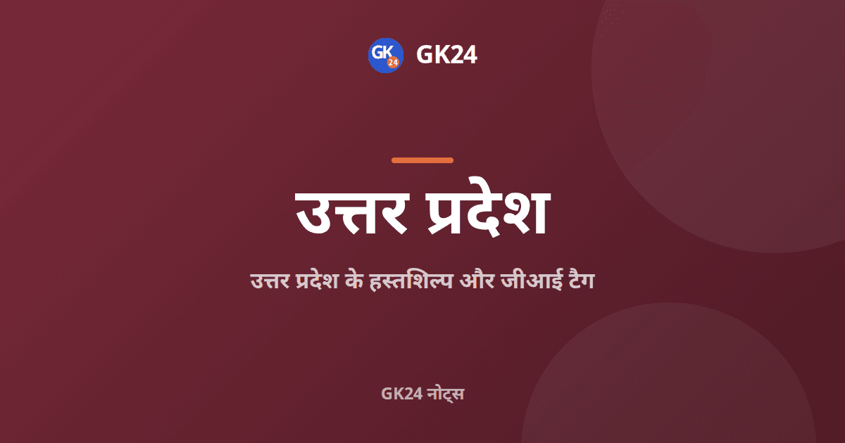उत्तर प्रदेश के हस्तशिल्प और जीआई टैग: जिलेवार सूची — GK24 title card