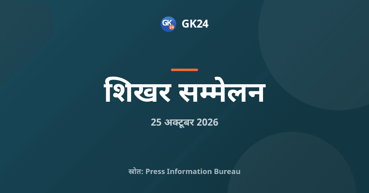 ब्रिक्स संसदीय फोरम: भारत 26 अक्टूबर से 12वें संस्करण का मेजबान — GK24 title card