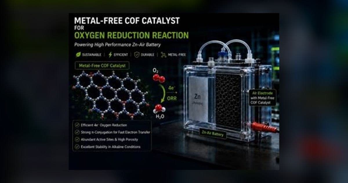 Metal-Free Catalyst TTT-DHTD Rivals Platinum in Zn-Air Cells