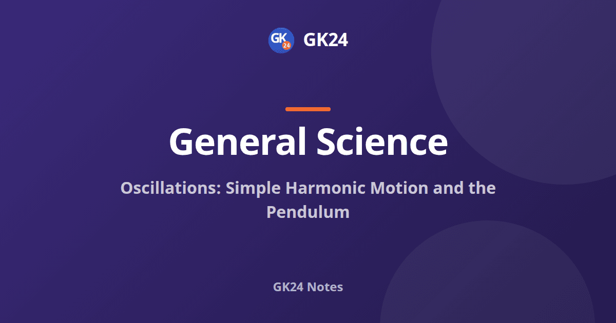 Oscillations: Simple Harmonic Motion and Pendulum Notes — GK24 title card