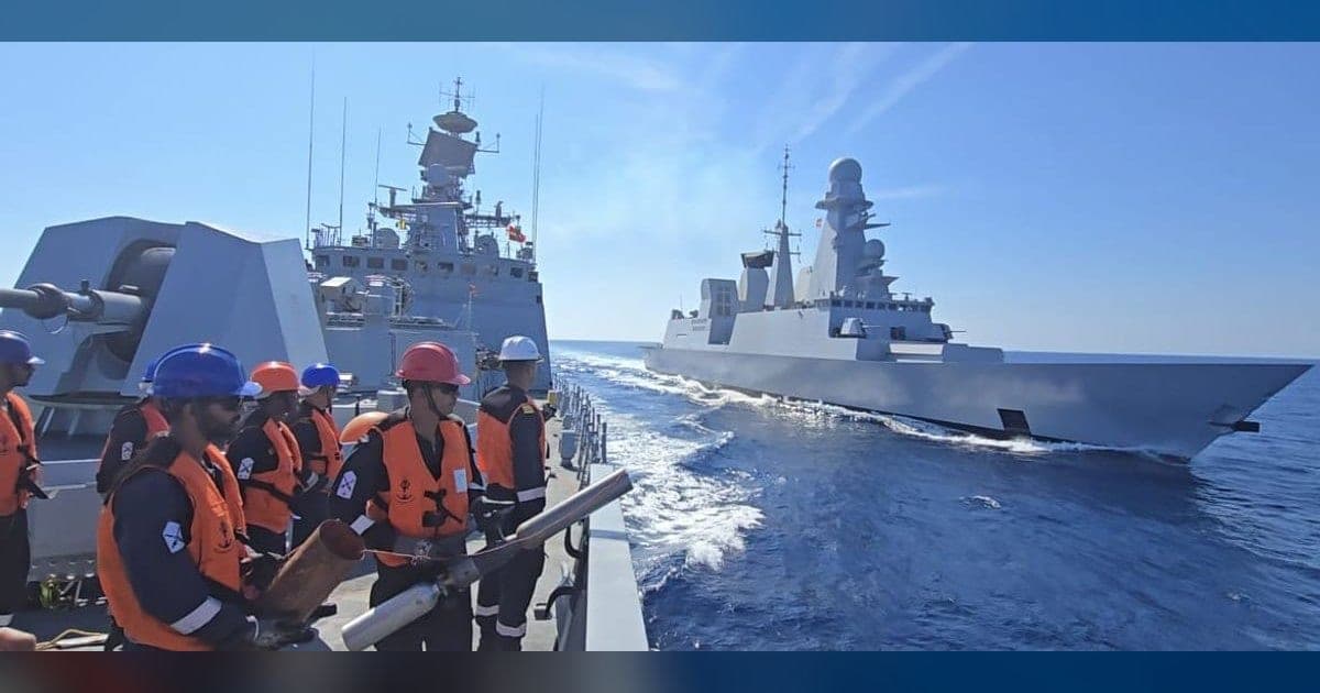 INS Trishul Joins 24th India-France Exercise Varuna at Toulon