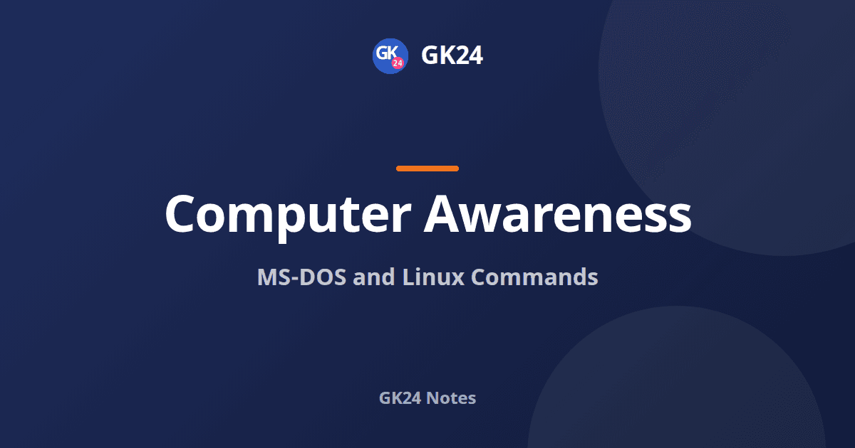 MS-DOS and Linux Commands: Internal, External and Shell — GK24 title card