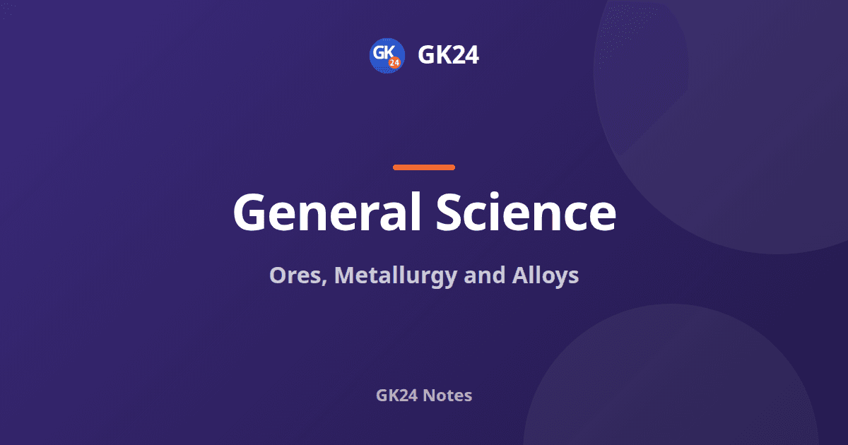 Ores, Metallurgy and Alloys: Processes and Composition — GK24 title card